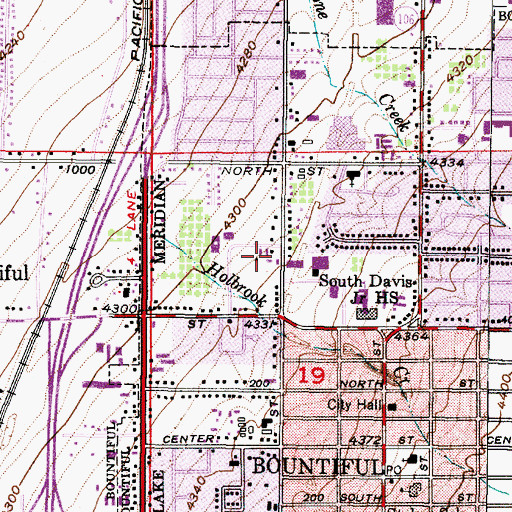 Topographic Map of Meadow Brook Estates Condominium, UT