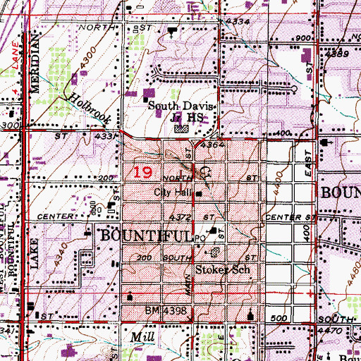 Topographic Map of Peach Tree Condominium, UT