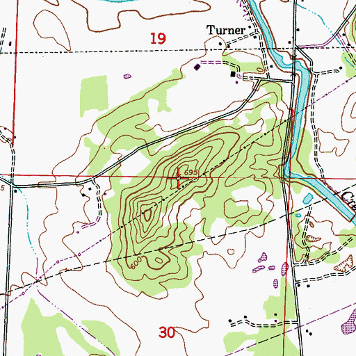 Topographic Map of Schoolhouse Mountain, AL