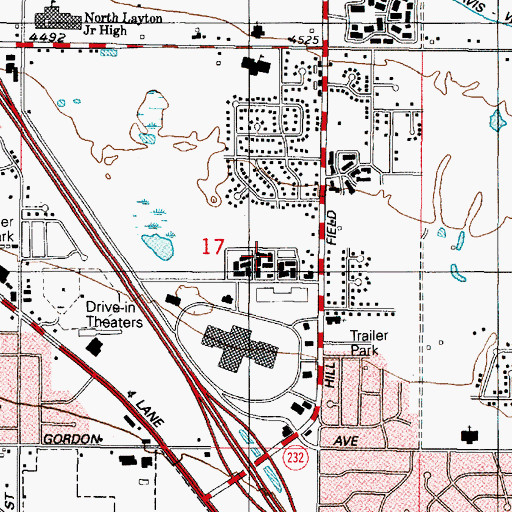 Topographic Map of Layton Meadows Condominium, UT