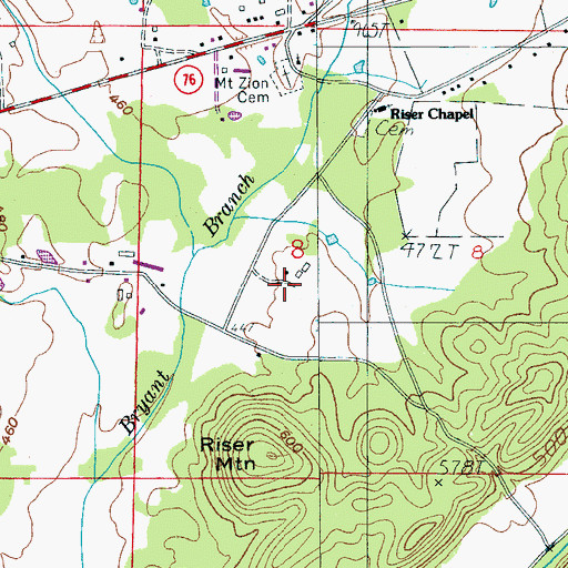 Topographic Map of Selwood Plantation (historical), AL
