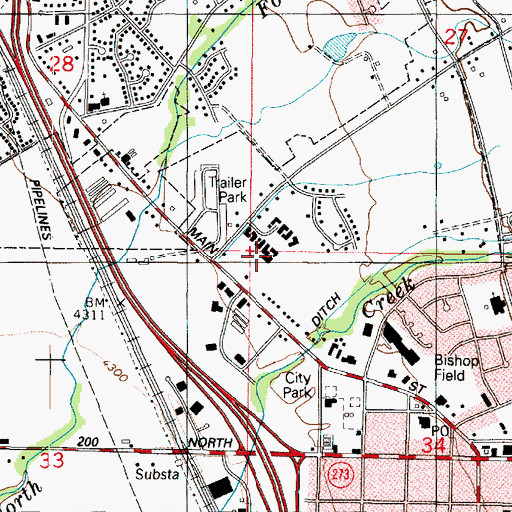 Topographic Map of Meadow Hollow Condominium, UT