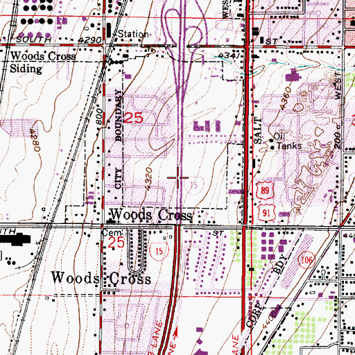 Topographic Map of Beehive Acres Commercial Subdivision, UT