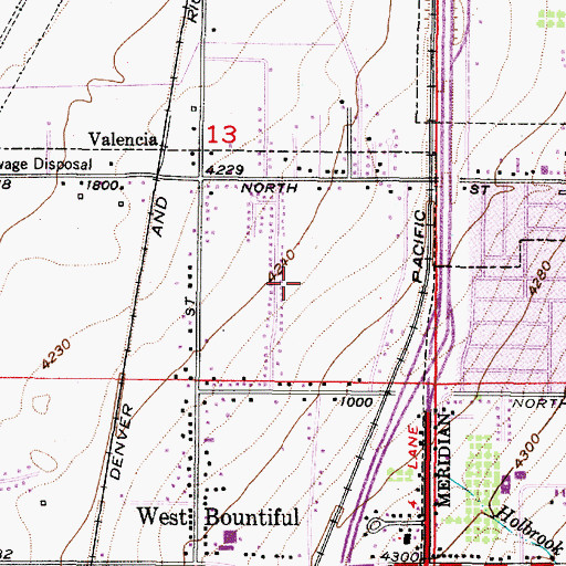 Topographic Map of Old Farm Estates, UT
