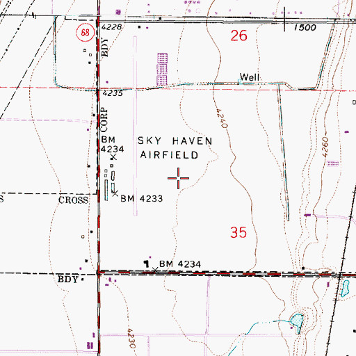 Topographic Map of Skypark Industrial Park, UT
