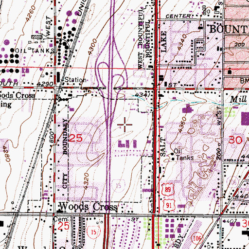 Topographic Map of Thomas Warehousing Subdivision, UT