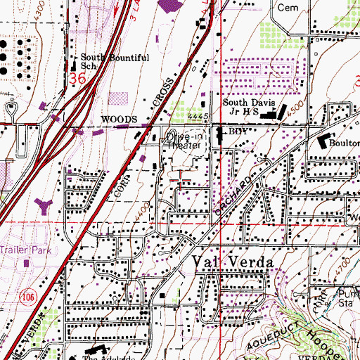 Topographic Map of Val Verda Condominium, UT