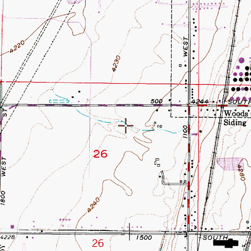 Topographic Map of West Woods Mobile Homes PUD, UT