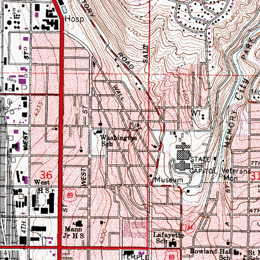 Topographic Map of Capitol Heights Condominium, UT