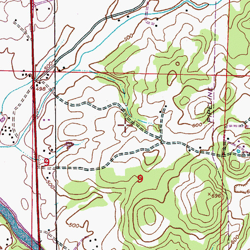 Topographic Map of Shelton Lake Shores, AL