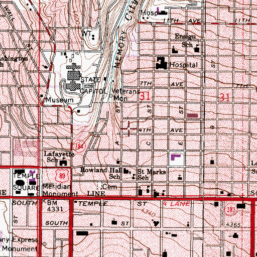 Topographic Map of Celesta Vu Condominium, UT