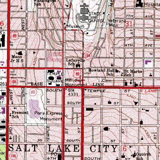 Topographic Map of Gateway Condominium, UT