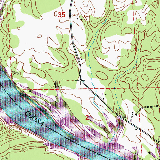 Topographic Map of Sherwood Shores, AL