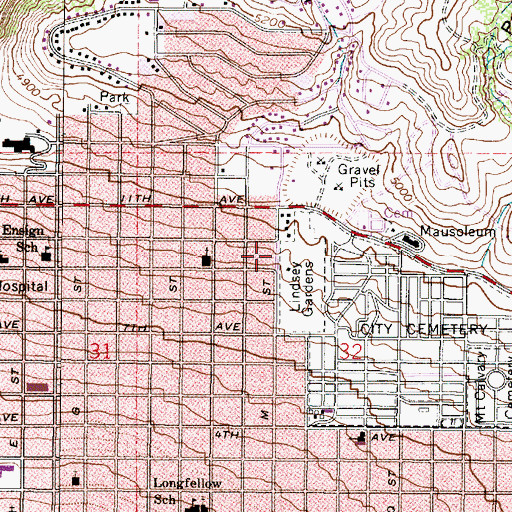 Topographic Map of Lindsey Circle Condominium, UT