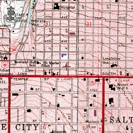 Topographic Map of Mandolin Condominium, UT