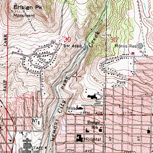 Topographic Map of Northpoint Estates Condominium, UT