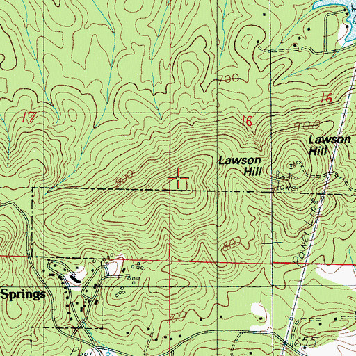Topographic Map of Shocco Mountain, AL