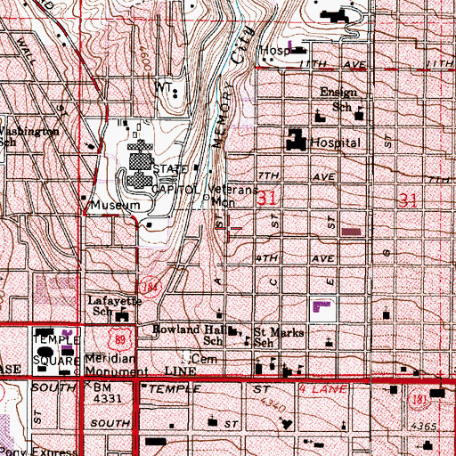Topographic Map of Polaris Gardens Condominium, UT