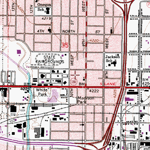 Topographic Map of Terrace Falls Condominium, UT