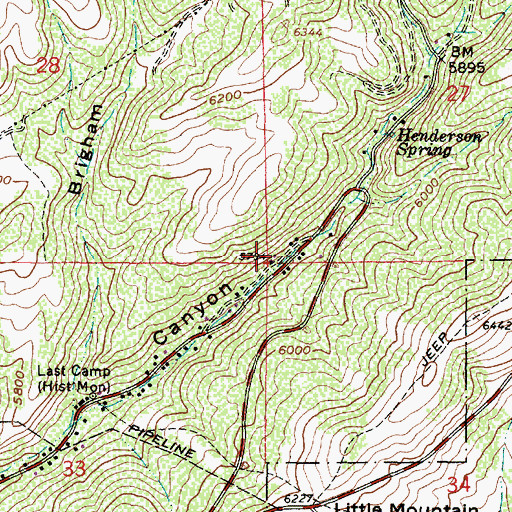 Topographic Map of Little Mountain Canyon Condominium, UT