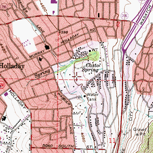 Topographic Map of North Shadow Mountain Estates, UT