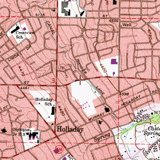 Topographic Map of Briarcreek Condominium, UT