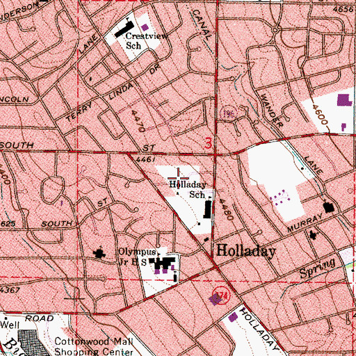 Topographic Map of Carriage Lane Condominium, UT