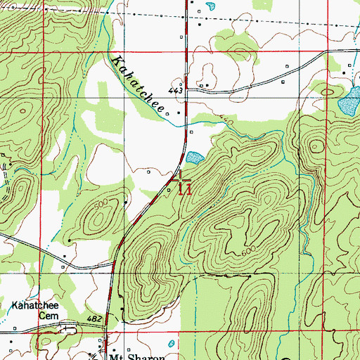 Topographic Map of Springdale School (historical), AL