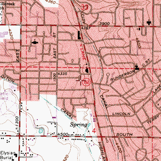 Topographic Map of Highland Orchard Condominium, UT