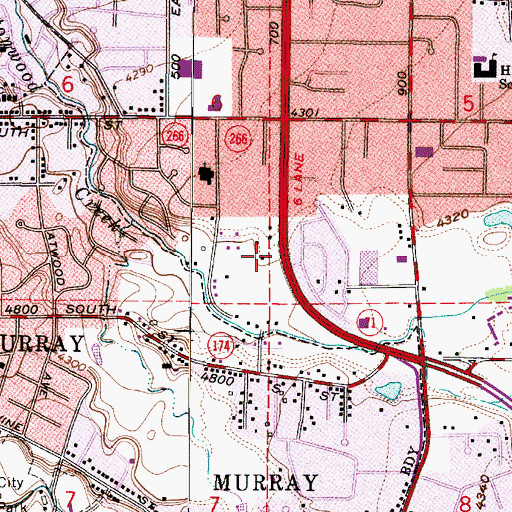 Topographic Map of Mount Vernon Cove Condominium, UT