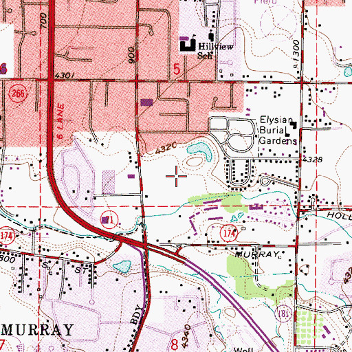Topographic Map of Quailbrook East Condominium, UT