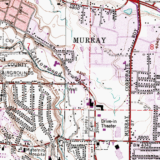 Topographic Map of Spring Hill Condominium, UT