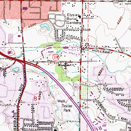 Topographic Map of Brookwood Condominiums, UT