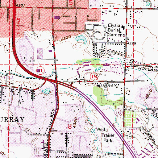 Topographic Map of Edinburgh of Holladay Condominium, UT