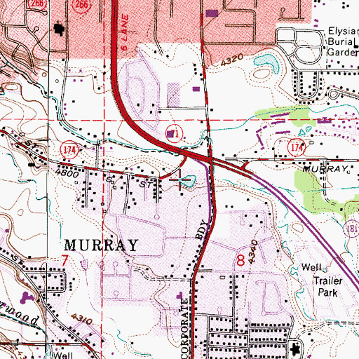 Topographic Map of Lake Pines Apartment Condominium, UT