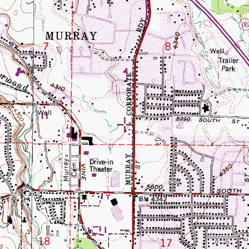 Topographic Map of Mount Olympus Gardens Condominium, UT