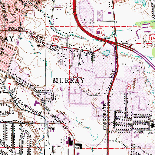 Topographic Map of Three Fountains Young American Family Condominium, UT