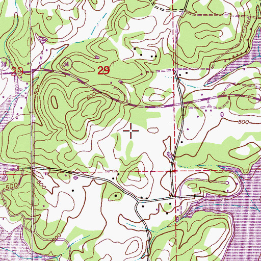 Topographic Map of Stemley Bridge (historical), AL