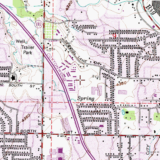 Topographic Map of Spring Lane Condominium, UT