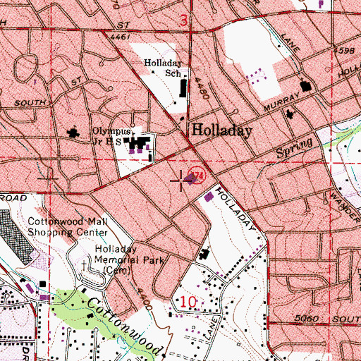 Topographic Map of Holladay Villa Homes Condominium, UT