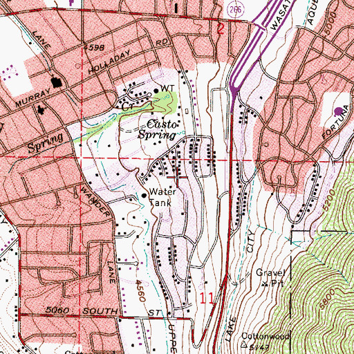 Topographic Map of East Holladay Condominium, UT