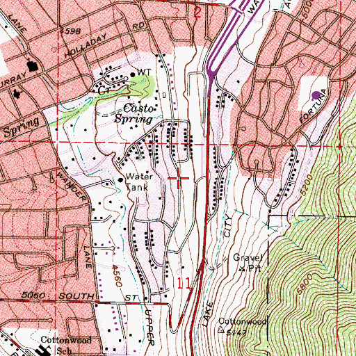 Topographic Map of Wallace Lane Condominium, UT