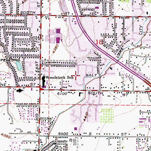 Topographic Map of Village Three Condominium, UT