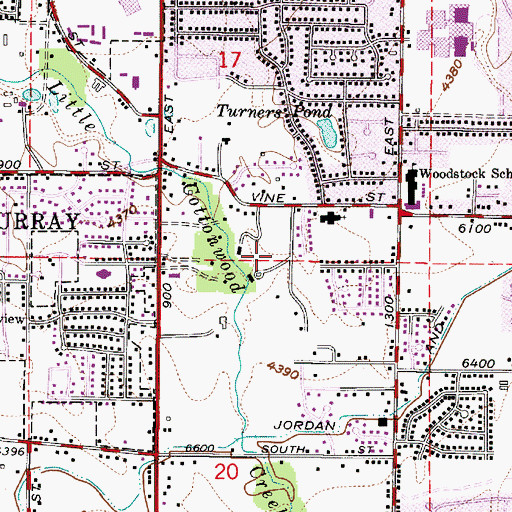 Topographic Map of Vine Street East Condominium, UT