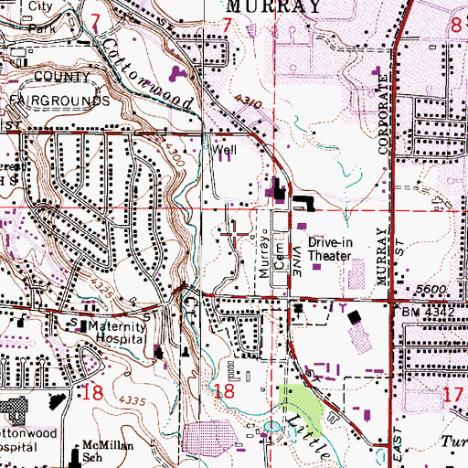Topographic Map of Angie Circle Condominium, UT