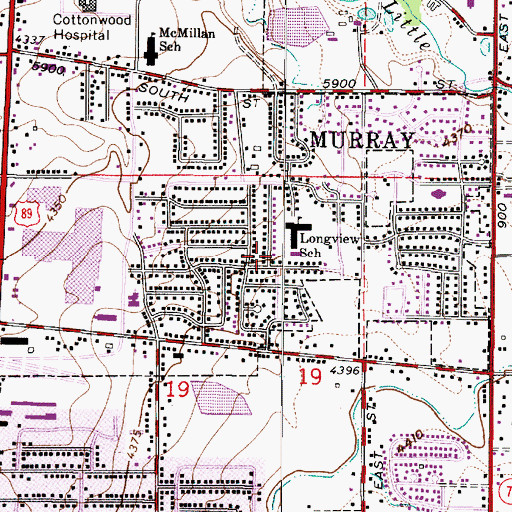 Topographic Map of Longview Acres, UT