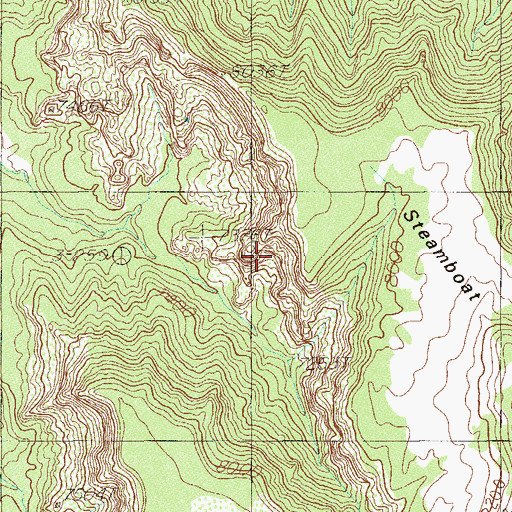 Topographic Map of Queens Arch, UT