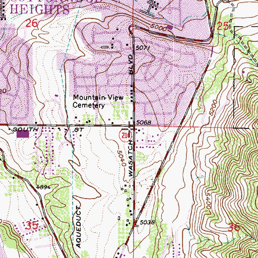 Topographic Map of Adventure Condominium, UT