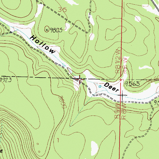 Topographic Map of Deer Hollow, UT