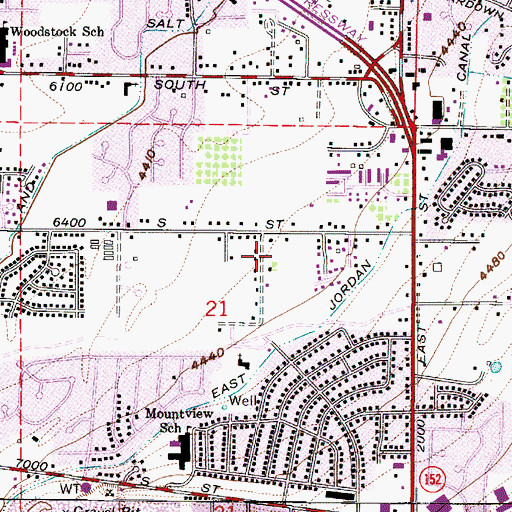 Topographic Map of Tanner Lane Condo, UT